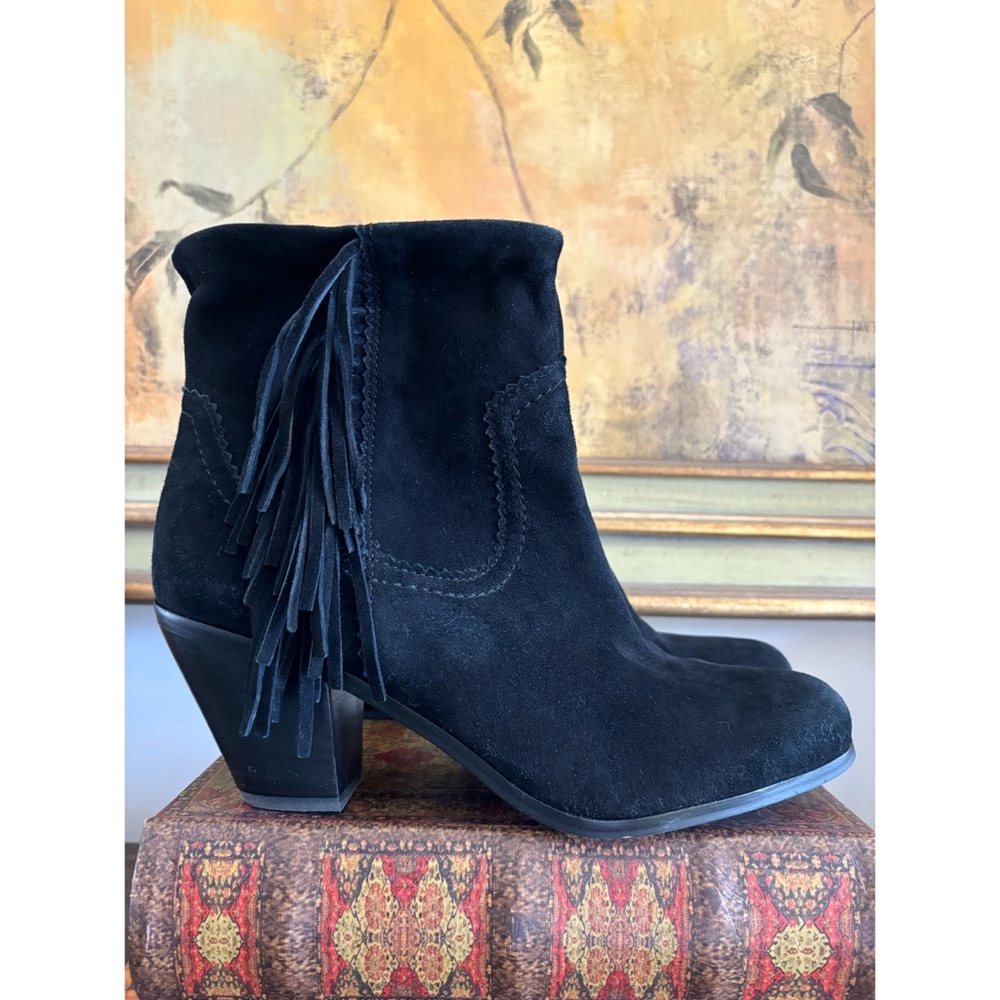 SOLD Sam Edelman Louie Fringe Leather Ankle Boots